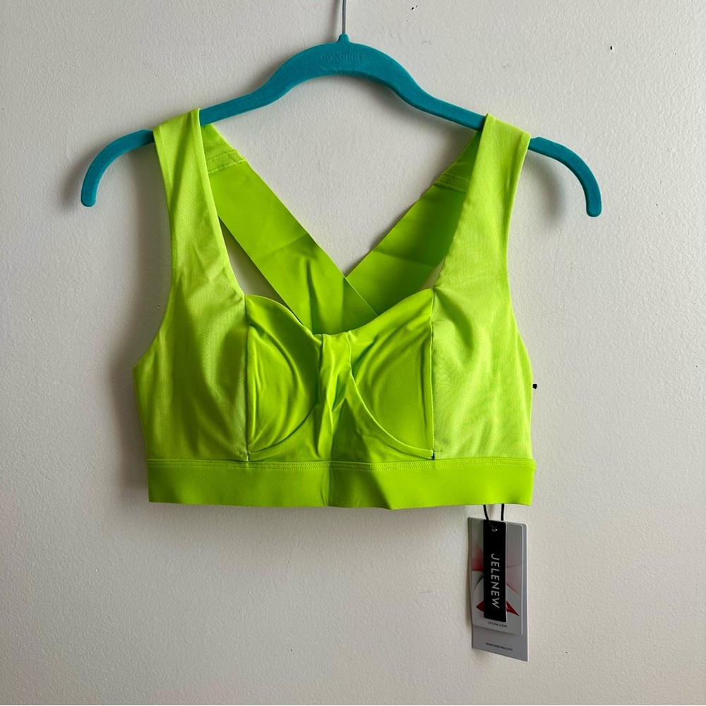 Jelenew • Intuition Cycling Cross Back Sports Bra‎ Neon